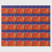 Pompier de l'année ! papier cadeau Feuilles d'auto (Plat)