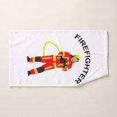 Pompier en serviettes rouges (Serviette à main)