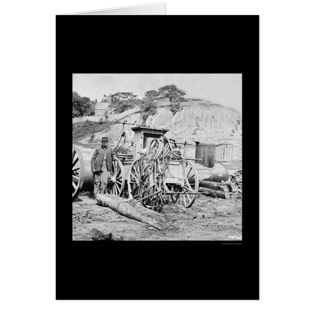 Pompier et Moteur d'incendie à Richmond, VA 1865 (Devant)