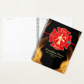 Pompier Fierté Croix maltaise avec flammes (Devant avec enveloppe)