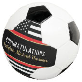 Pompier Fire Academy Red Line Drapeau Graduation (3/4)