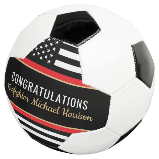 Pompier Fire Academy Red Line Drapeau Graduation (3/4)