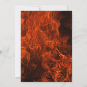 Pompier Flames Retraite Party Invitation (Dos)