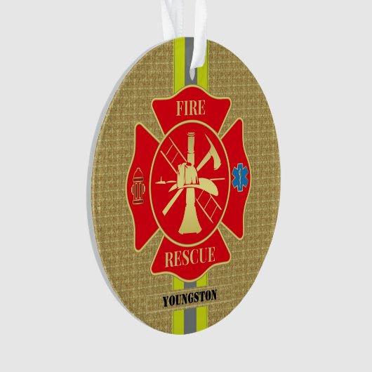 Pompier héroïque Maltese Cross Design (devant)