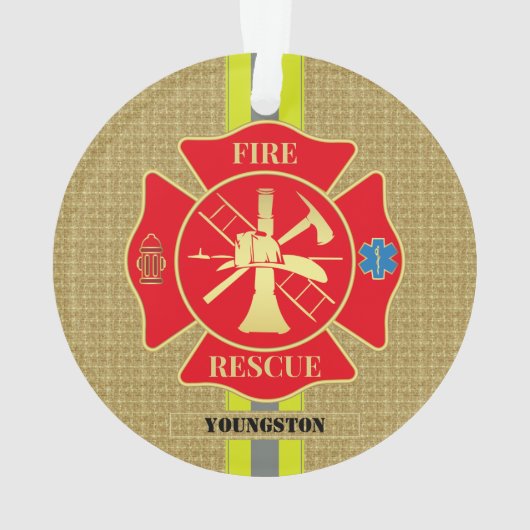 Pompier héroïque Maltese Cross Design (dos)