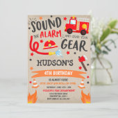 Pompier Invitation Anniversaire Fireman Party (Debout devant)