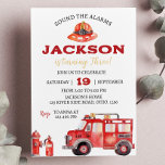 Pompier Invitation Anniversaire Fireman Party<br><div class="desc">Notre invitation d'anniversaire de camion de pompier est le moyen parfait pour les amis invitations et la famille à votre fête. Le design est décoré sur le thème de l'aquarelle, avec beaucoup d'espace pour tous les détails importants tels que la date, l'heure et l'emplacement de la fête. Parfait pour tout...</div>