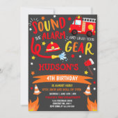 Pompier Invitation Anniversaire Fireman Party (Devant)