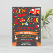 Pompier Invitation Anniversaire Fireman Party (Debout devant)