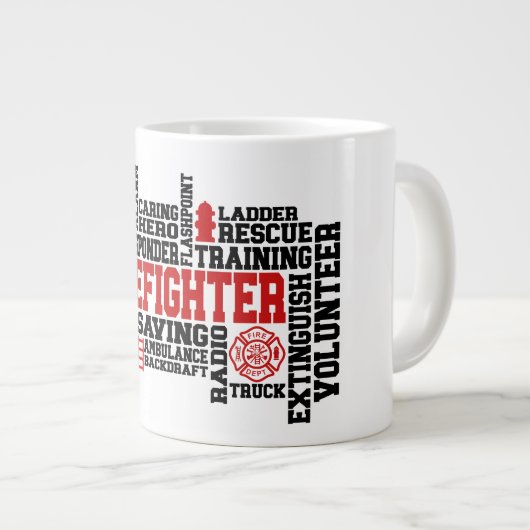 Pompier Jumbo Mug (Devant droit)