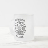 Pompier Maltais Personnalisé Frosted Beer Mug (Devant gauche)