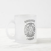 Pompier Maltais Personnalisé Frosted Beer Mug (Gauche)