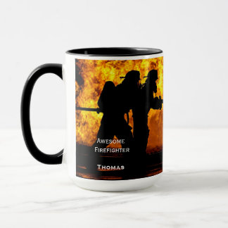 Pompier personnalisé Flames Mug