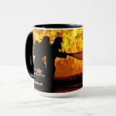 Pompier personnalisé Flames Mug (Devant gauche)