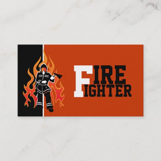 Pompier/pompier attire l'oeil carte de visite (Devant)