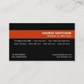 Pompier/pompier attire l'oeil carte de visite (Dos)