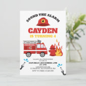 Pompier Pompier Invitation de fête d'anniversaire (Debout devant)