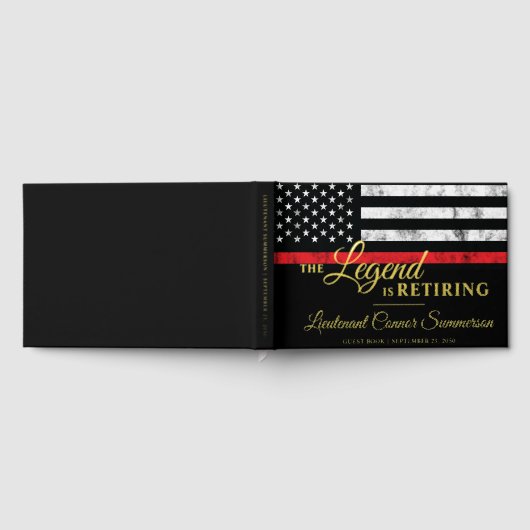 Pompier Retraite Ligne Rouge Flag Flaman (Complet)