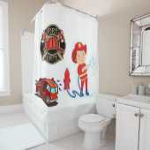 Pompier rideau de douche (En situation)
