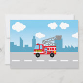 Pompiers Invitations d'anniversaire - Twins Joint (Dos)