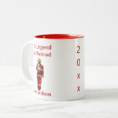 Pompiers Red Gear Retraite Année Mug (Devant gauche)