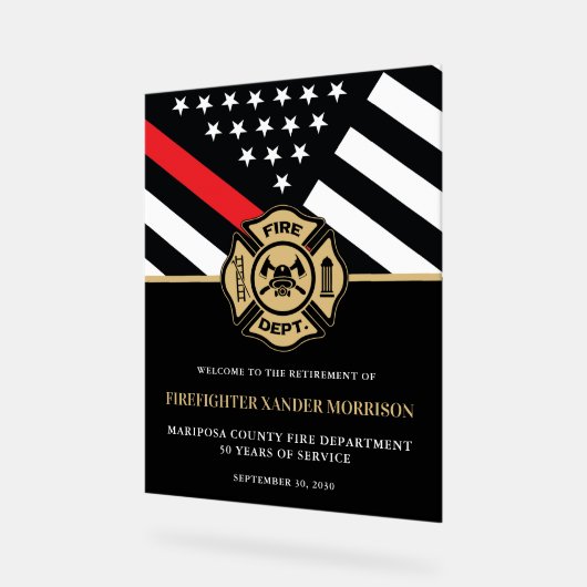 Pompiers Service de retraite Bienvenue (Angle)