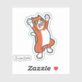 Pompkattesticker Sticker (Vel)