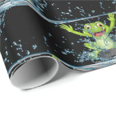 Pompkikkers in waterspuiten cadeaupapier (Rol Hoek)