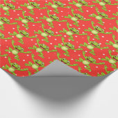 Pompkikkers op pooldots cadeaupapier (Hoek)