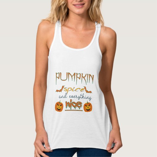 POMPKIN SPICE EN ALLES NICE TANKTOP (Voorkant)