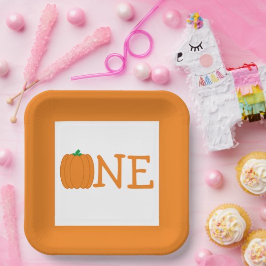 Pompoen 1e Birthday Paper Bord (Feest)