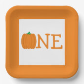 Pompoen 1e Birthday Paper Bord (Voorkant)