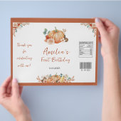 Pompoen 1e verjaardag Chip Bag Wrapper Flyer (Hand)