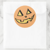 Pompoen #2, Jack O'Lantern Ronde Sticker (Tas)