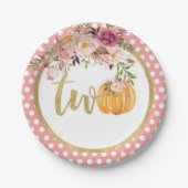 Pompoen 2e verjaardag Bord - Florence Stippen (Voorkant)