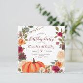 Pompoen 30e verjaardagsfeest Boho slingerlicht Kaart (Staand voorkant)