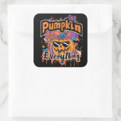 Pompoen Alles | ExDesigner | Halloween Vierkante Sticker (Tas)