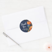 Pompoen Aquarel Herfst Baby Shower Dank je wel Ronde Sticker (Envelop)
