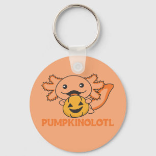 Pompoen Axolotl houdt van leuke dieren voor Hallow Sleutelhanger