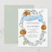 Pompoen Baby Douche Uitnodigingen Herfst Herfst (Voorkant / Achterkant)