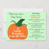 Pompoen Baby shower ABC 123 Uitnodiging (Voorkant)