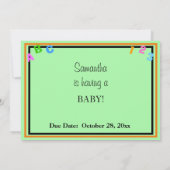 Pompoen Baby shower ABC 123 Uitnodiging (Achterkant)