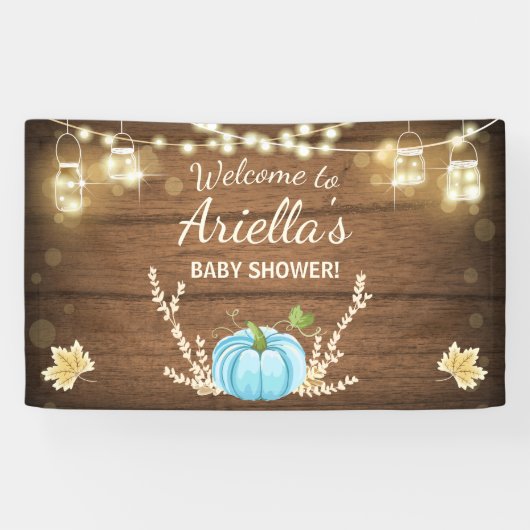 Pompoen Baby shower Achtergrond Banner Herfst Herf (Horizontaal)