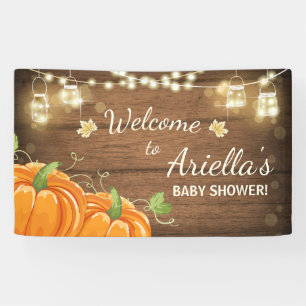 Pompoen baby shower achtergrond Banner Herfst Herf