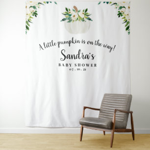 Pompoen Baby Shower Achtergrond, Photo Booth Prop Wandkleed