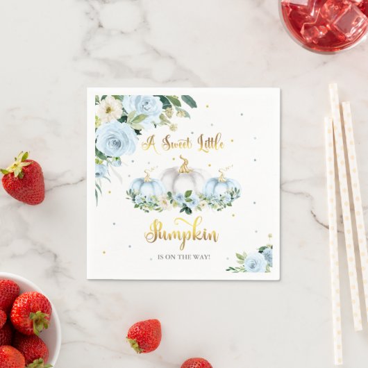 Pompoen Baby shower Boy Herfst Pompoen Servet (Insitu)