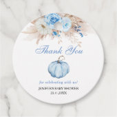 Pompoen Baby shower Dank u Bedankjes Labels (Voorkant)