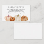 Pompoen Baby shower Display Douche insert kaart (Voorkant / Achterkant)