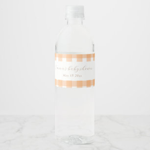 Pompoen Baby shower Eten & Drink Labels Waterfles Etiket
