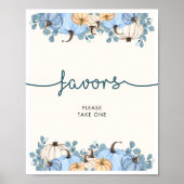 Pompoen Baby Shower Favor Bord Poster (Voorkant)